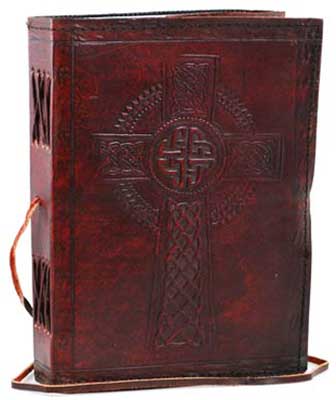 Celtic Cross leather w/ cord - Click Image to Close