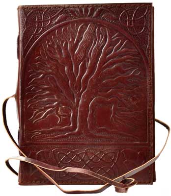 Sacred Oak Tree leather w/cord - Click Image to Close
