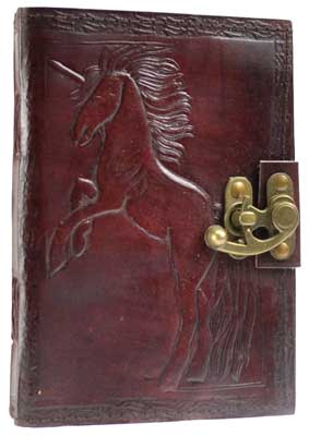 Unicorn leather w/ latch - Click Image to Close