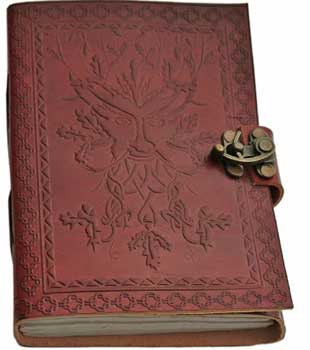 5" x 7" Greenman leather blank book w/ latch