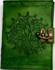 green Tree of Life Leather w/ latch
