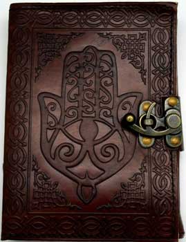 Hamsa Hand Leather w/ latch - Click Image to Close