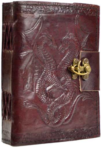 Double Dragon leather w/ latch - Click Image to Close
