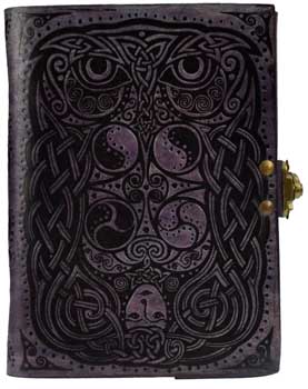 Owl leather w/ latch - Click Image to Close