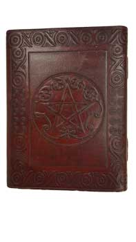 Pentagram leather w/ latch - Click Image to Close