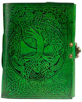 Green Tree/ River leather w/ latch - Click Image to Close