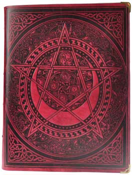 Pentagram Spell Book Red white paper