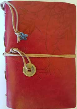 Red I Ching Bamboo journal