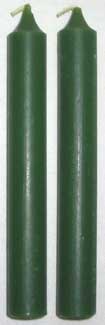 Dark Green Chime Candle 20pk - Click Image to Close
