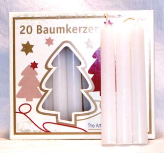 White Chime Candle 20pk - Click Image to Close