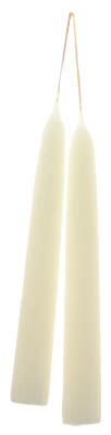 7" White taper pair - Click Image to Close