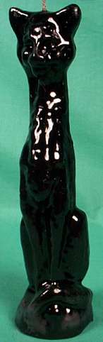 6"-7" Black Cat candle - Click Image to Close