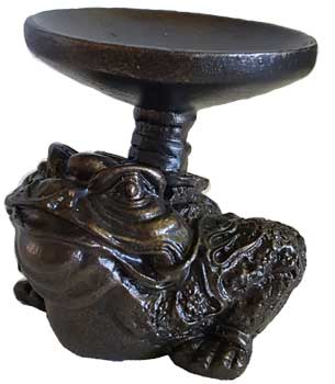 Money Frog candle holder