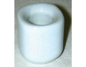 White Ceramic chime holder - Click Image to Close