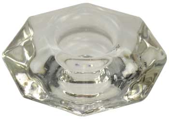 clear glass candle holder