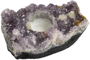 Amethyst tealight holder - Click Image to Close