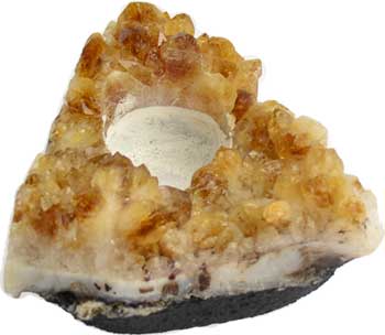 Citrine tealight holder - Click Image to Close