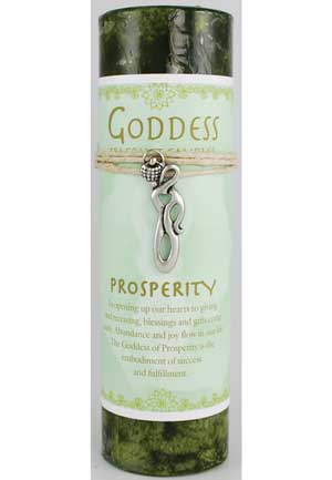 Prosperity Pillar Candle W Goddess