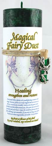 Healing Pillar Candle/ Fairy Dust