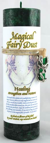 Healing Pillar Candle/ Fairy Dust