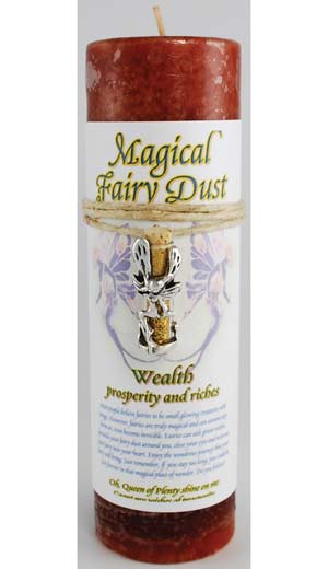 Wealth Pillar Candle with Fairy Dust