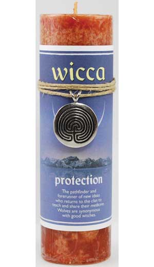 Protection Pillar Candle - Click Image to Close