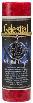 Celestial Dragon pillar candle - Click Image to Close
