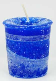 Good Health Herbal votive - blue - Click Image to Close