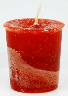 House Warming Herbal votive - red brown - Click Image to Close
