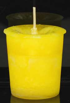 Positive Energy Herbal votive - yellow - Click Image to Close