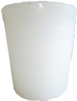 15 hour votive candle Unscented white - Click Image to Close