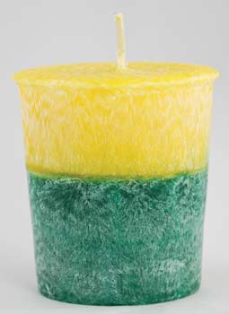 Patchouli Amber Palm votive(yellow) - Click Image to Close