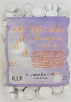 Tealight Candles 100/pk - Click Image to Close