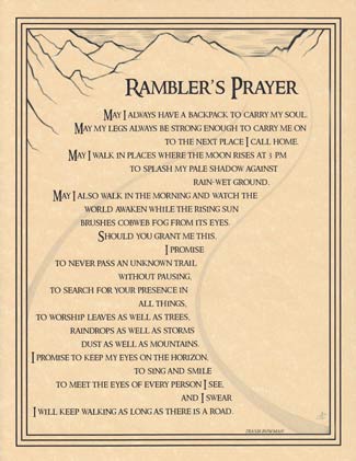 Rambler's Prayer - Click Image to Close