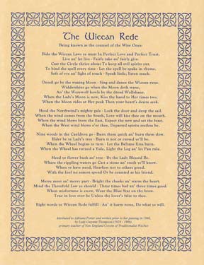 Wiccan Rede (law) poster - Click Image to Close