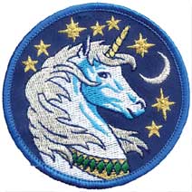 Unicorn iron-on patch 3" - Click Image to Close