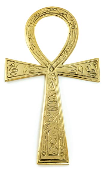 Brass Ankh 4"x7 1/4" - Click Image to Close