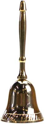 Brass Hand bell 6 1/2" - Click Image to Close