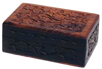 Handcrafted Box with Floral Design - Click Image to Close