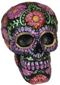 Purple Metallic Skull Bank (Medium) - Click Image to Close