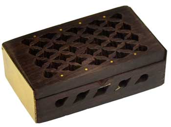 Rosewood Filigree box 2 3/4" x 1 3/4"