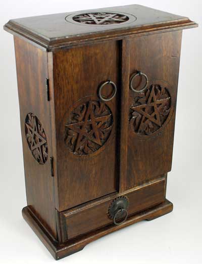 Wooden Pentagram Cupboard - Click Image to Close
