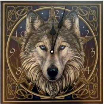 Wolf clock - Click Image to Close