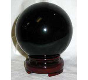 80mm Black crystal ball - Click Image to Close