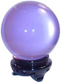 95 mm Lavender crystal ball - Click Image to Close