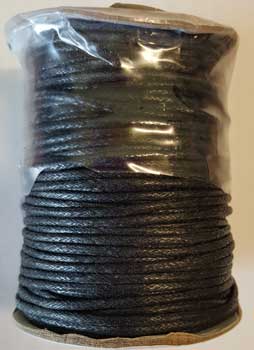 Black Cotton Cord 2mm 1 yd - Click Image to Close