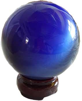 75mm Blue Cat's Eye - Click Image to Close