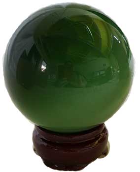 75mm Green Cat's Eye - Click Image to Close