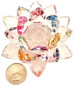 2 1/2" x 3 1/2" crystal lotus - Click Image to Close