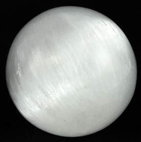 3" White Selenite crystal ball